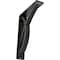 Ekena Millwork Miller Wrought Iron Bracket, (Triple center brace), Antiqued Pewter 2"W x 7 1/2"D x 10"H BKTM02X07X10TMIAPW - alternate 1